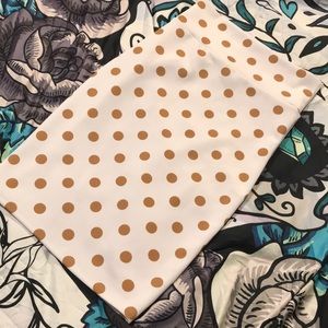 Agnes & Dora White & Gold Pencil Skirt